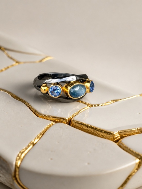 Robin's Nest Jewels Jewelry - NEW! Kyanite & Topaz Ring